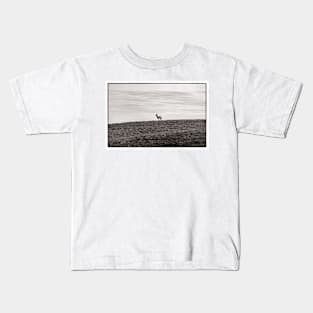 A Roe Deer crossing a field - Mull of Galloway, Scotland Kids T-Shirt